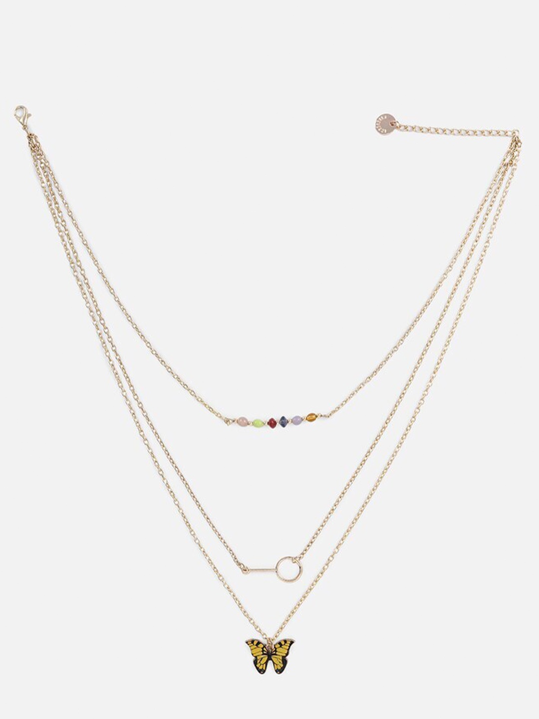 

FOREVER 21 Gold-Plated Layered Beads Chain