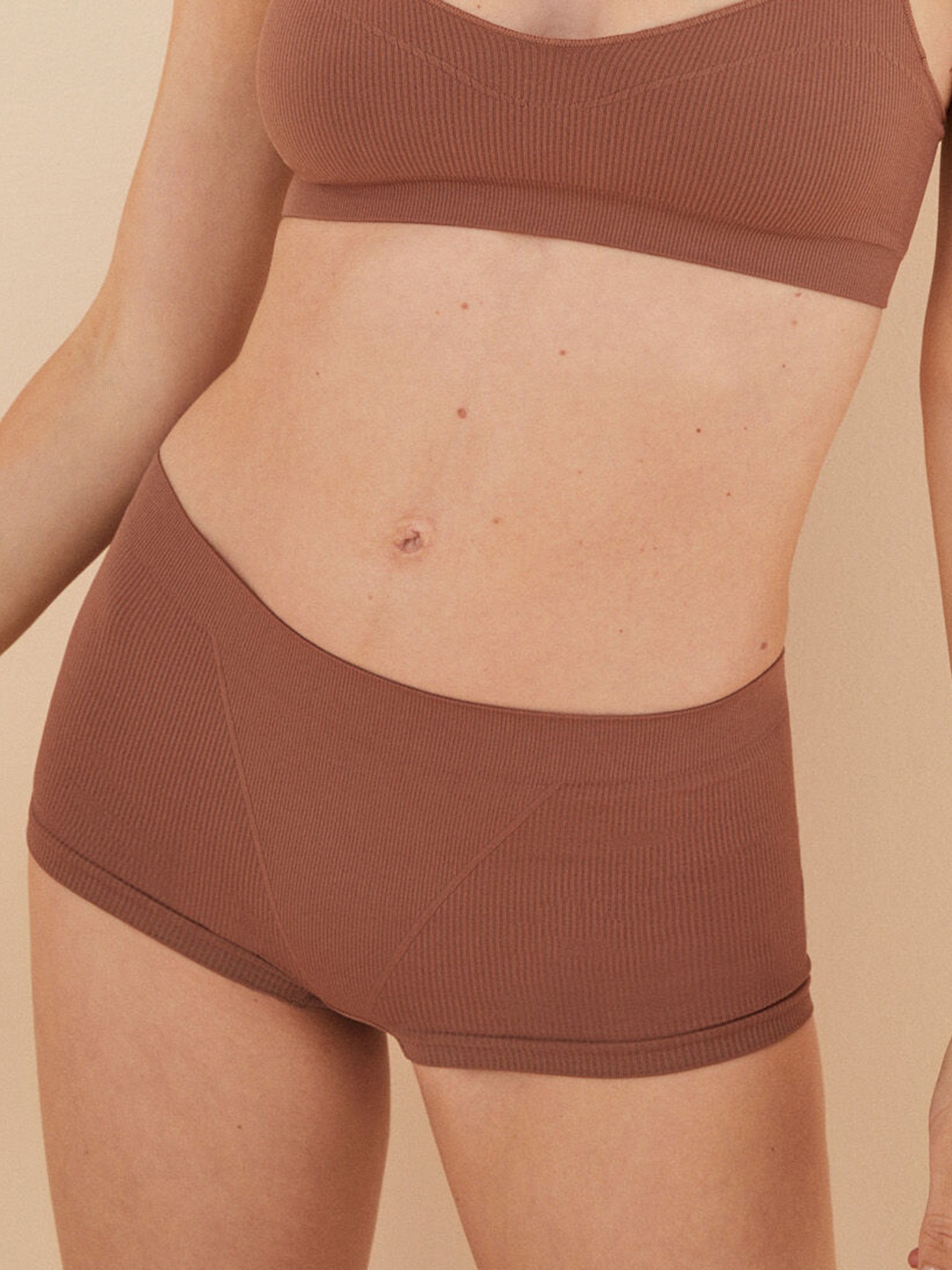 

women'secret Women Ribbed Boxer Style Briefs 5126294-31-MEDIUM BROWN