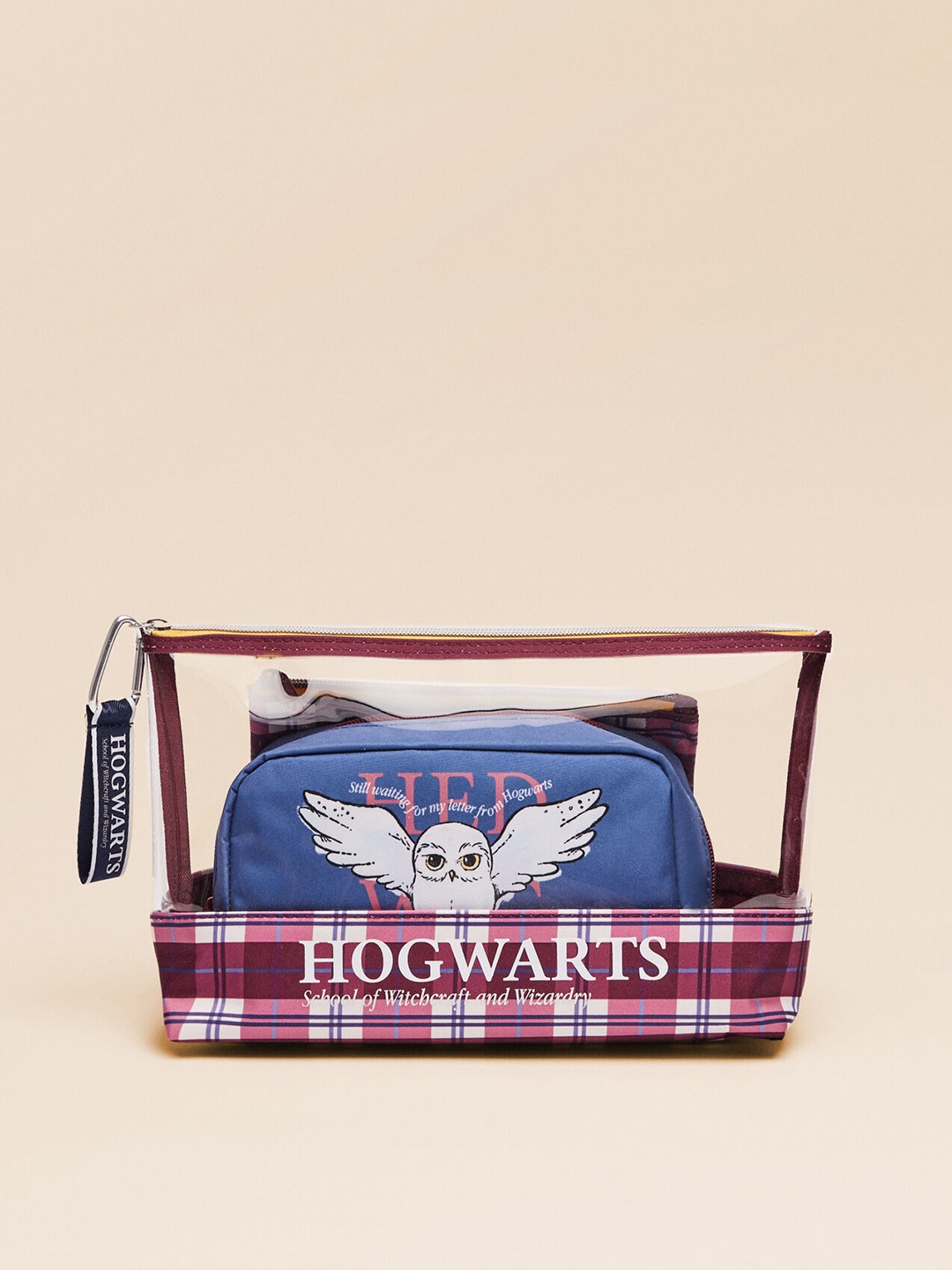 

women'secret Pack of 3 Harry Potter Travel Pouch, Transparent