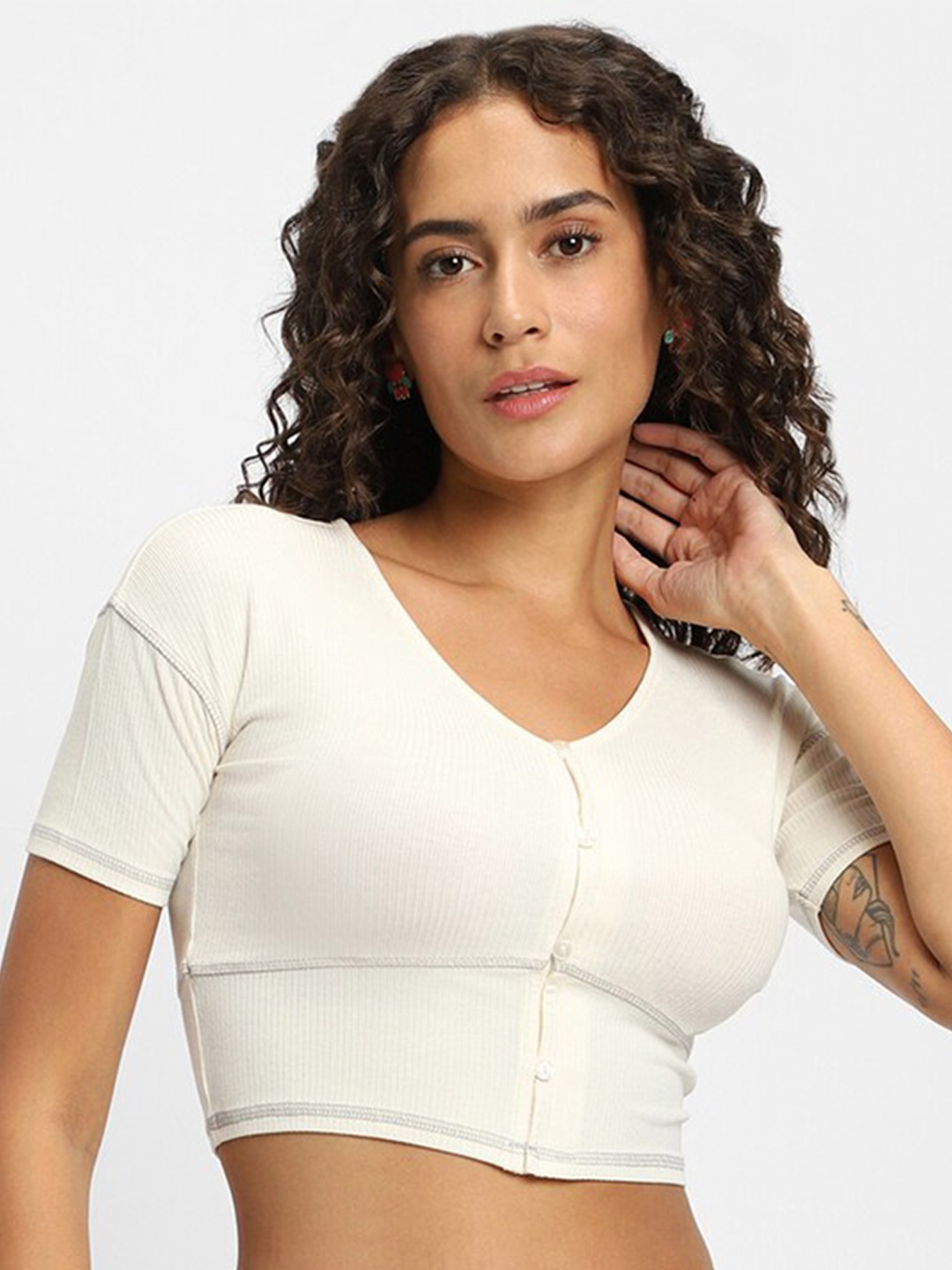 

FOREVER 21 Crop Top, White