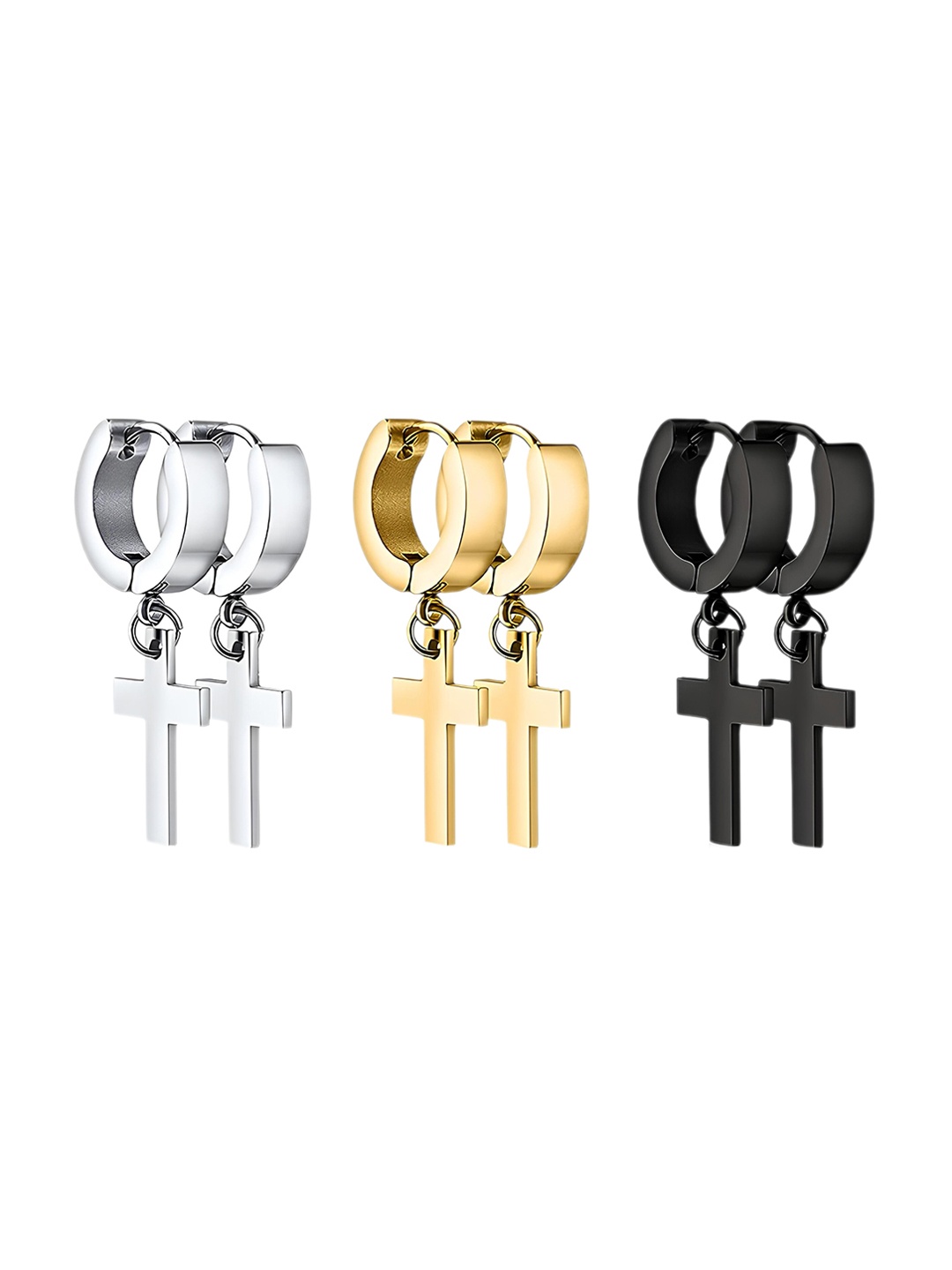 

KARISHMA KREATIONS Set Of 6 Contemporary Hoop Earrings, Gold