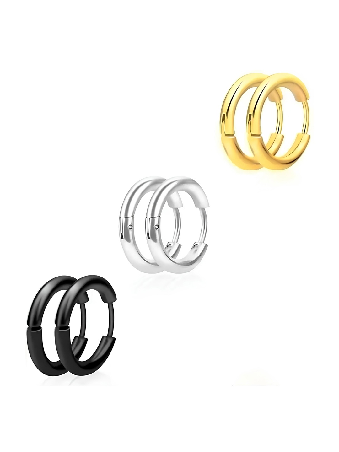 

KARISHMA KREATIONS Set Of 3 Hoop Earrings, Gold