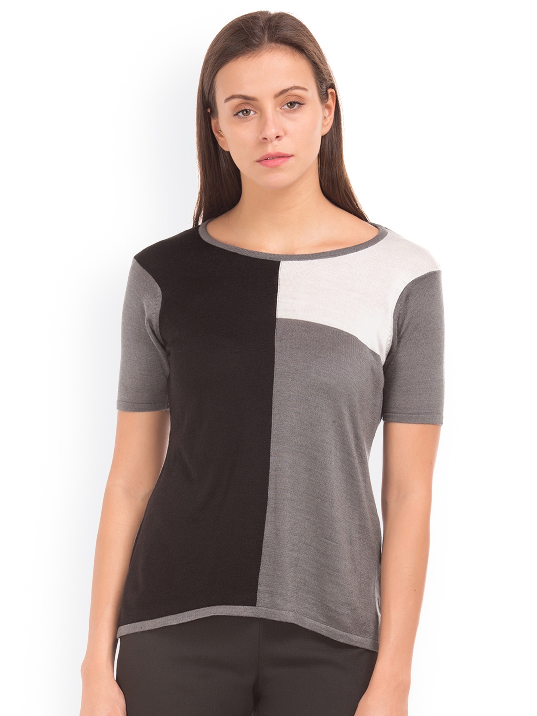 

Arrow Woman Women Grey Solid Top