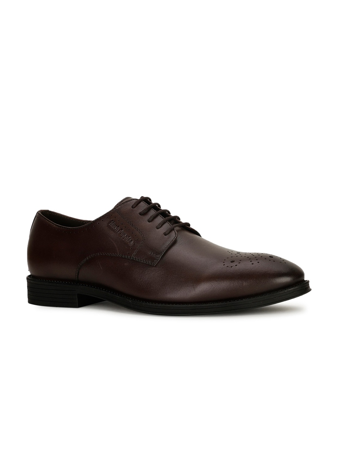 

Hush Puppies Men Textured Leather Formal Derbys, Brown