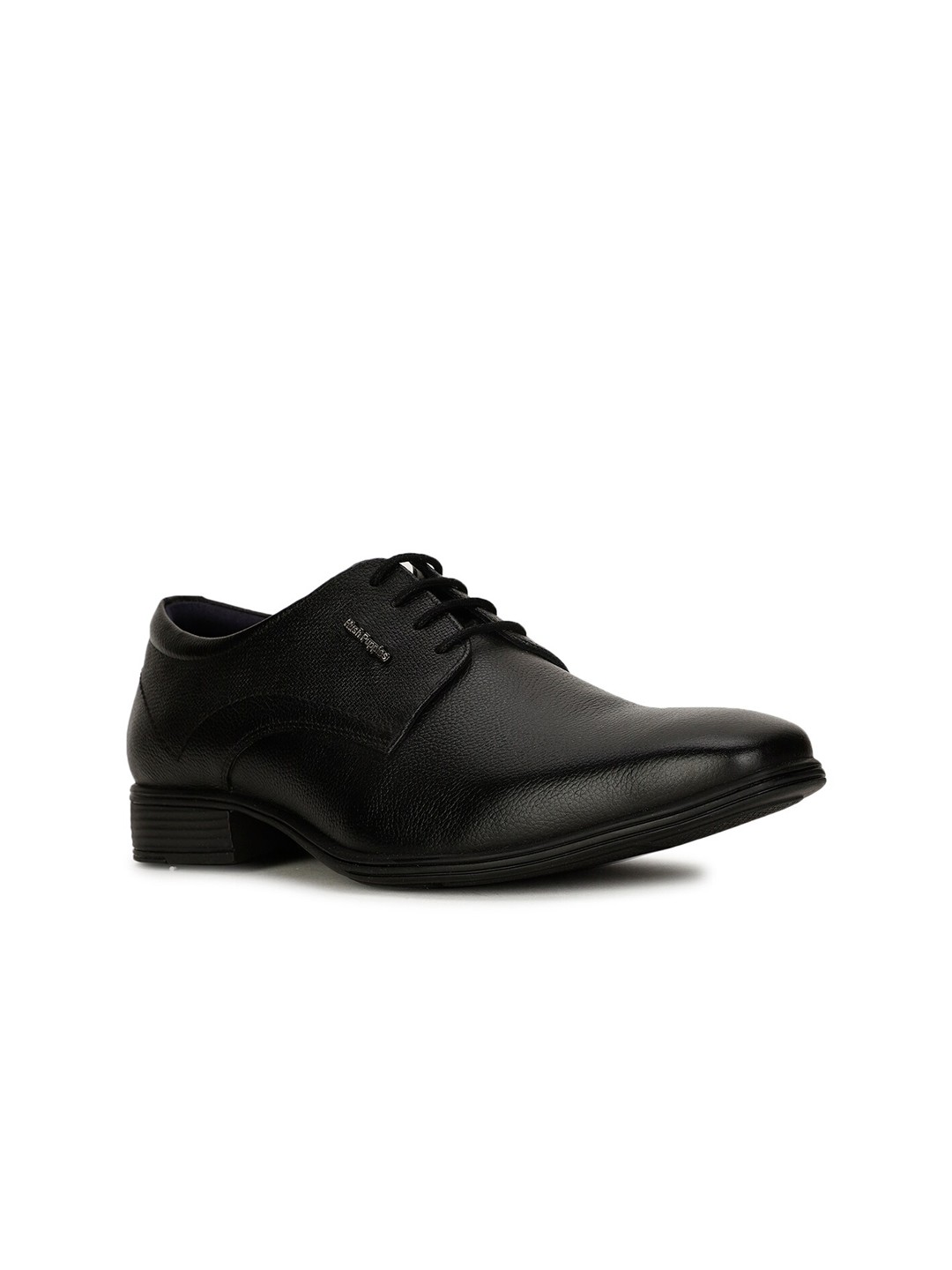 

Hush Puppies Men Textured Leather Formal Derbys, Black