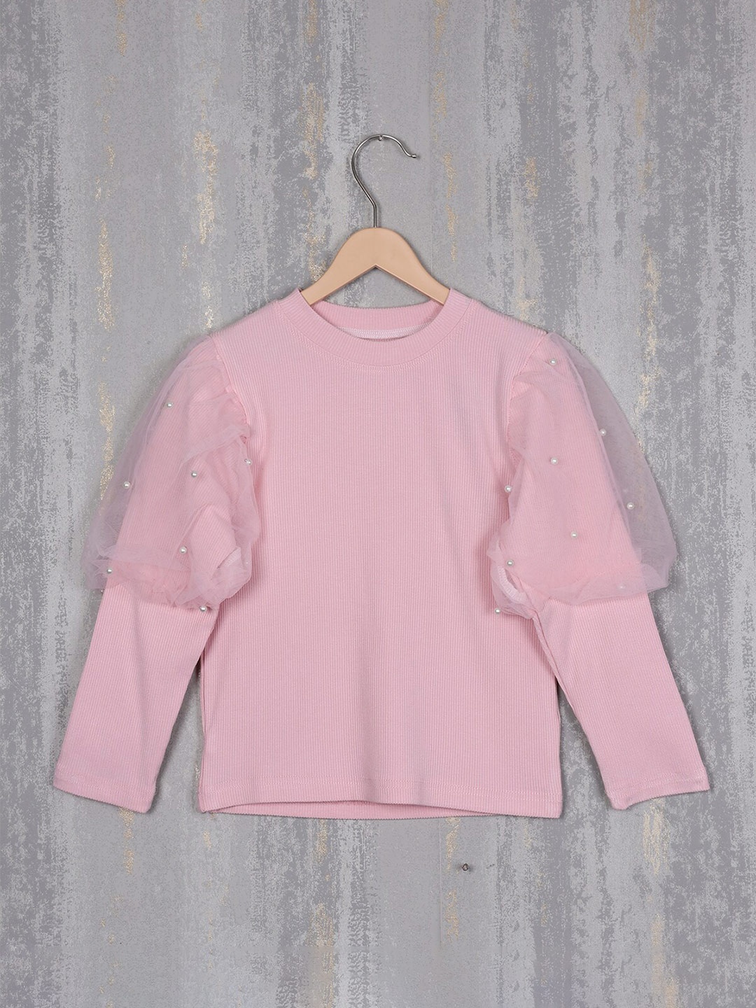 

Albion Girls Woolen Round Neck Top, Pink