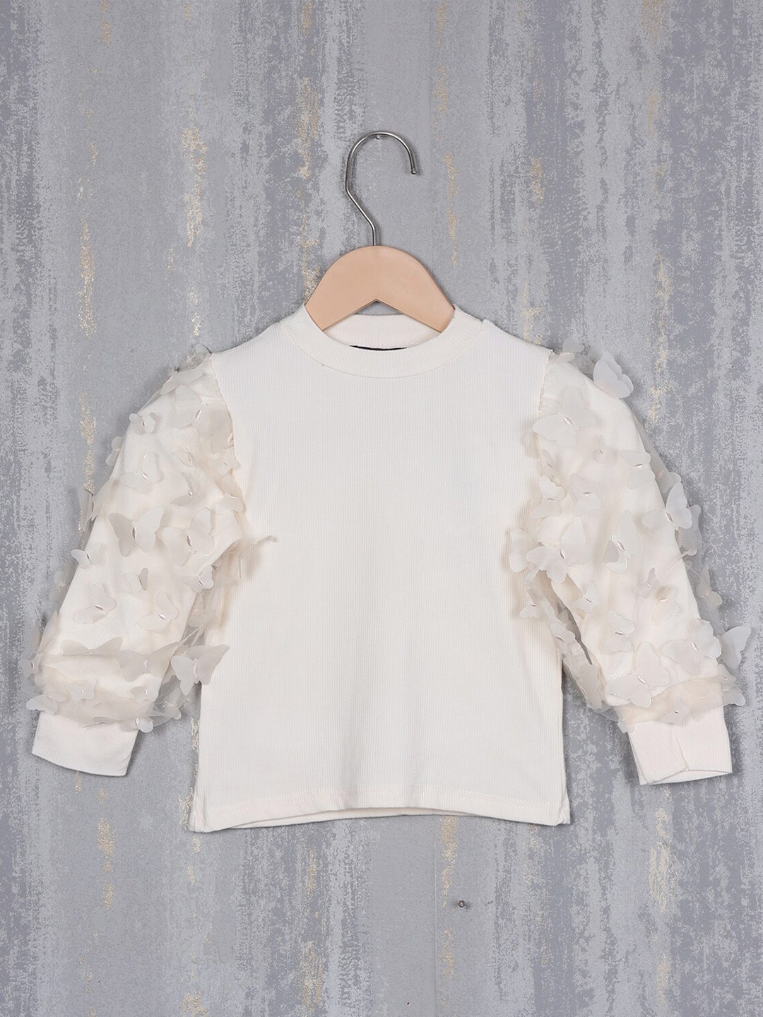 

Albion Girls Woolen Round Neck Top, Cream