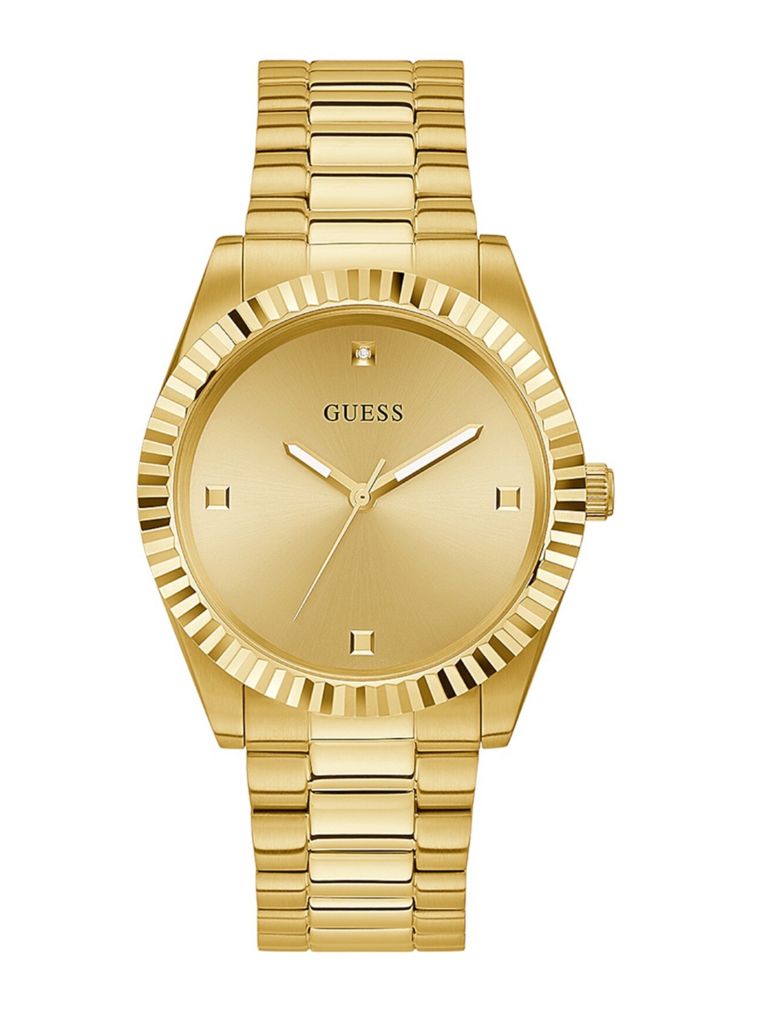 

GUESS Men Embellished Dial & Gold Toned Stainless Steel Straps Analogue Watch GW0542G2