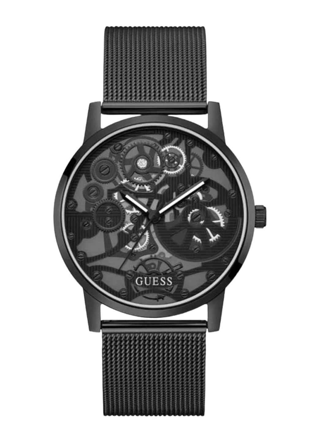 

GUESS Women Embellished Dial Stainless Steel Straps Analogue Watch GW0538G3, Black