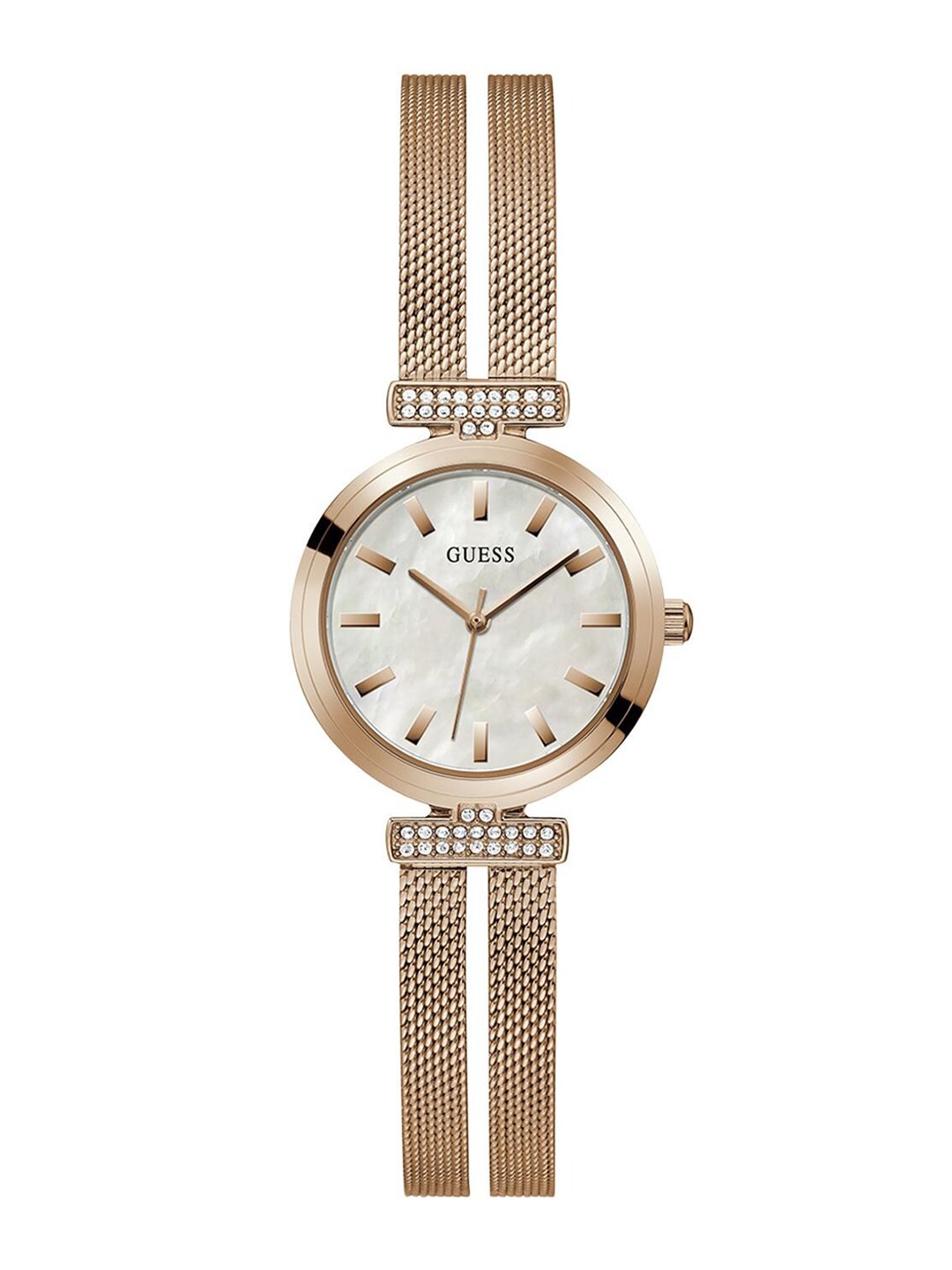 

GUESS Women Stainless Steel Bracelet Style Straps Analogue Watch GW0471L3, White