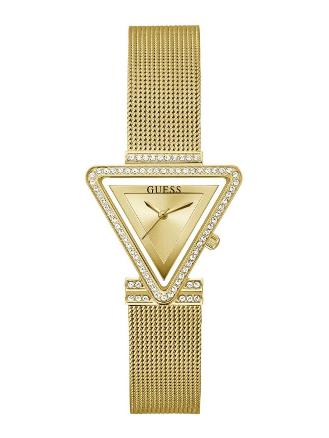 

GUESS Women Embellished Asymmetric Water Resistance Analogue Watch -GW0508L2, Gold