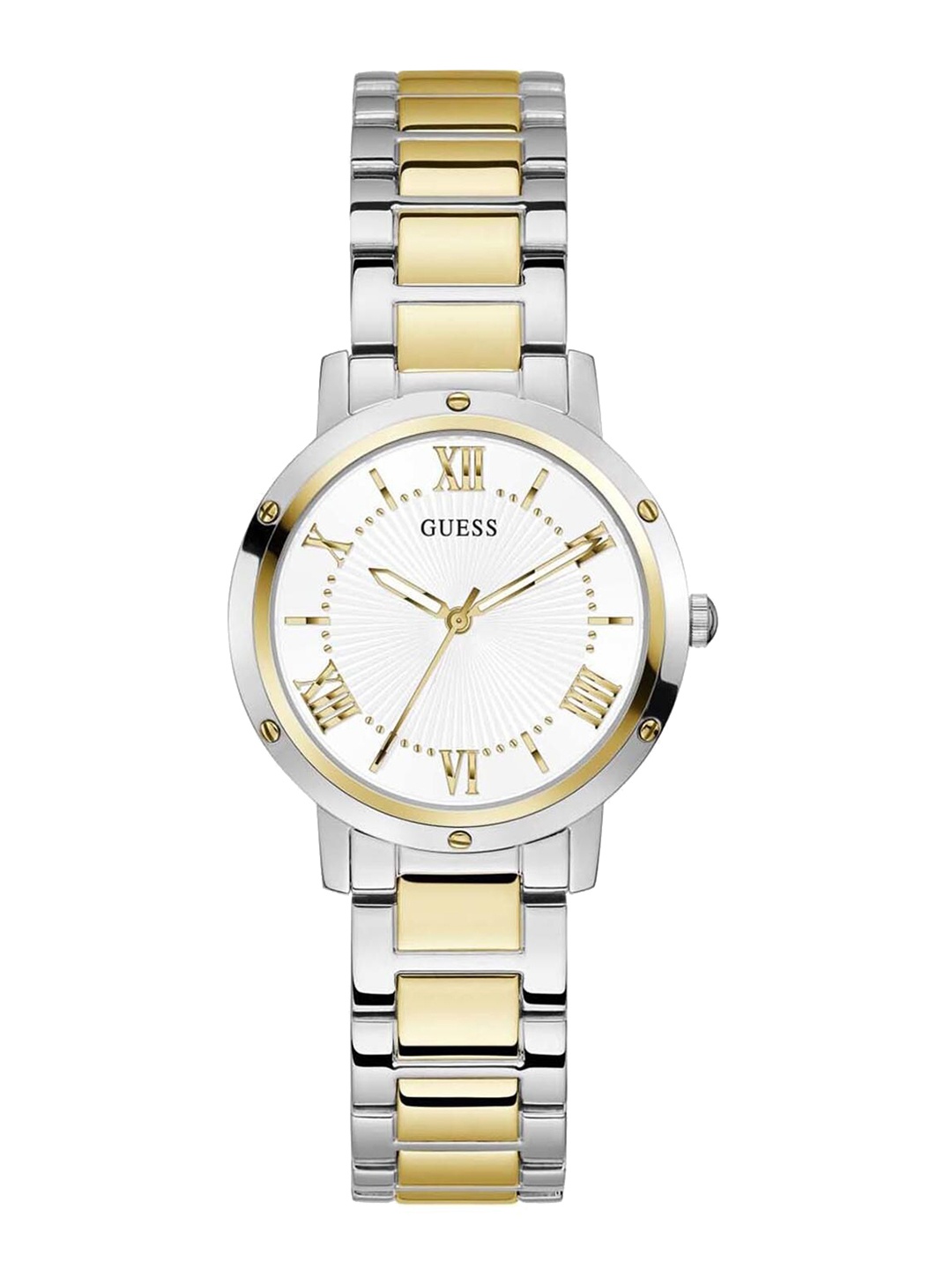 

GUESS Women Stainless Steel Bracelet Style Straps Analogue Watch GW0404L2, White