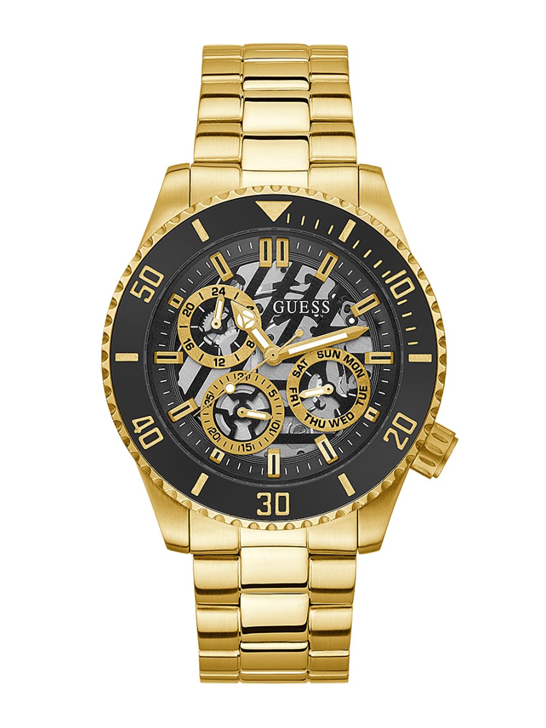 

GUESS Men Embellished Dial Analogue Watch GW0488G2, Black