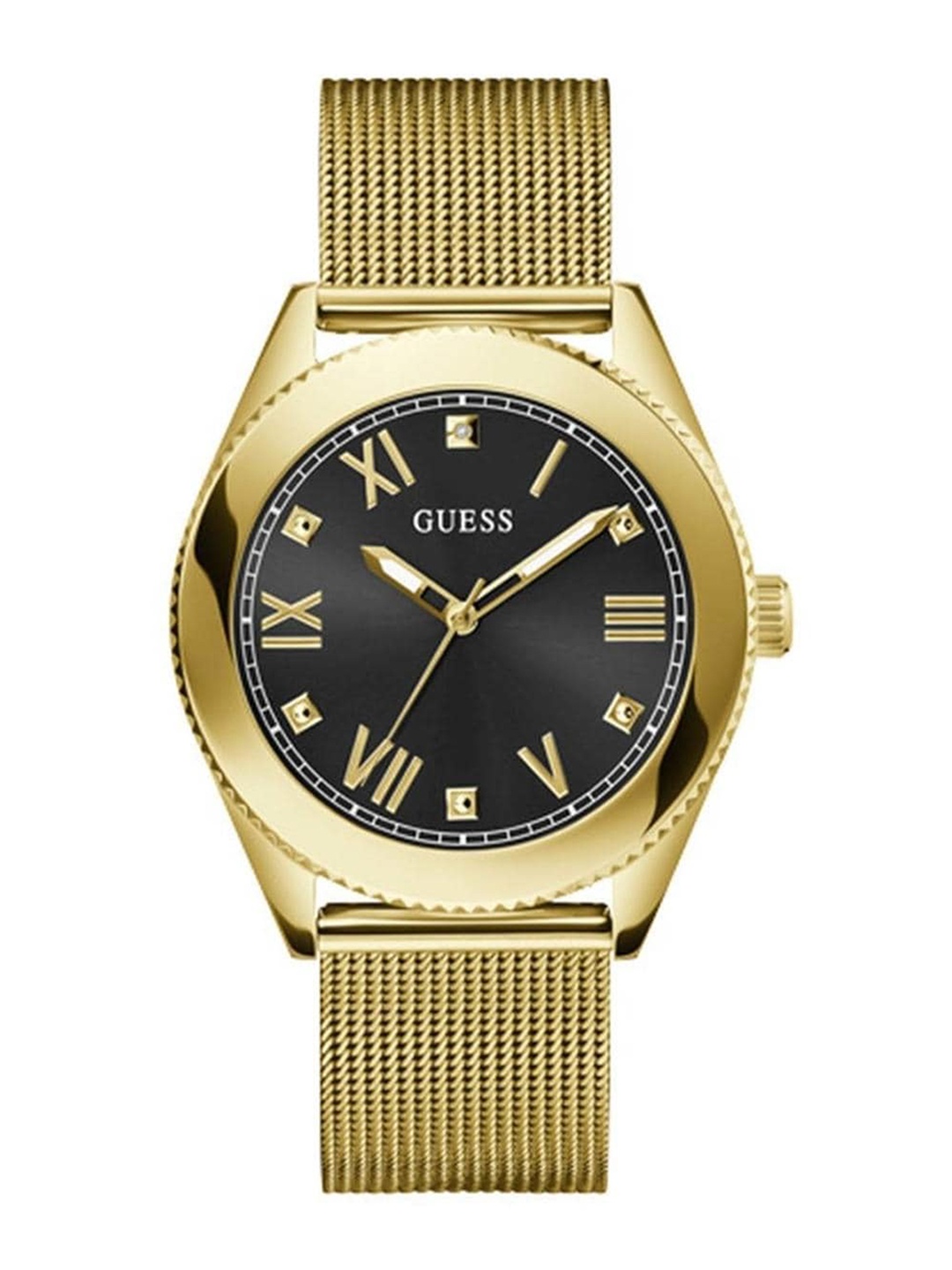 

GUESS Men Round Dial Water Resistance Analogue Watch GW0495G2, Black