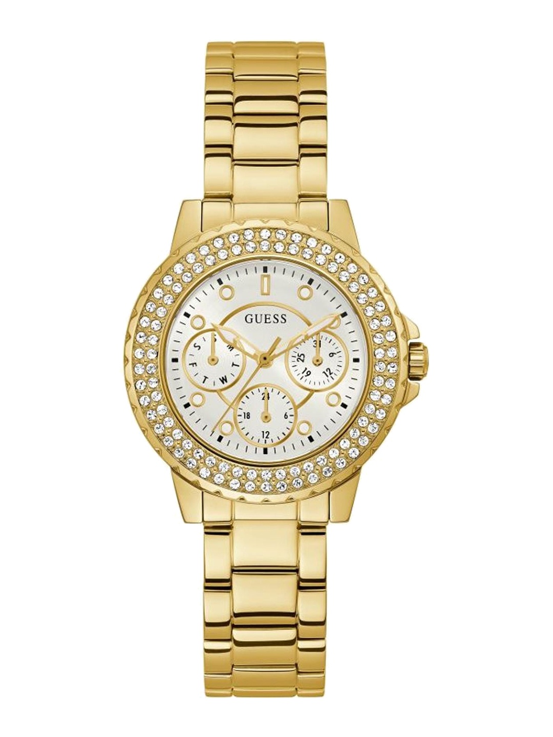 

GUESS Women Water Resistance Stainless Steel Chronograph Analogue Watch GW0410L2, Silver