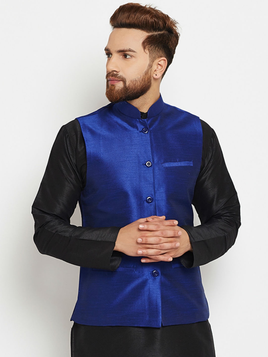 

SOJANYA Blue Nehru Jacket