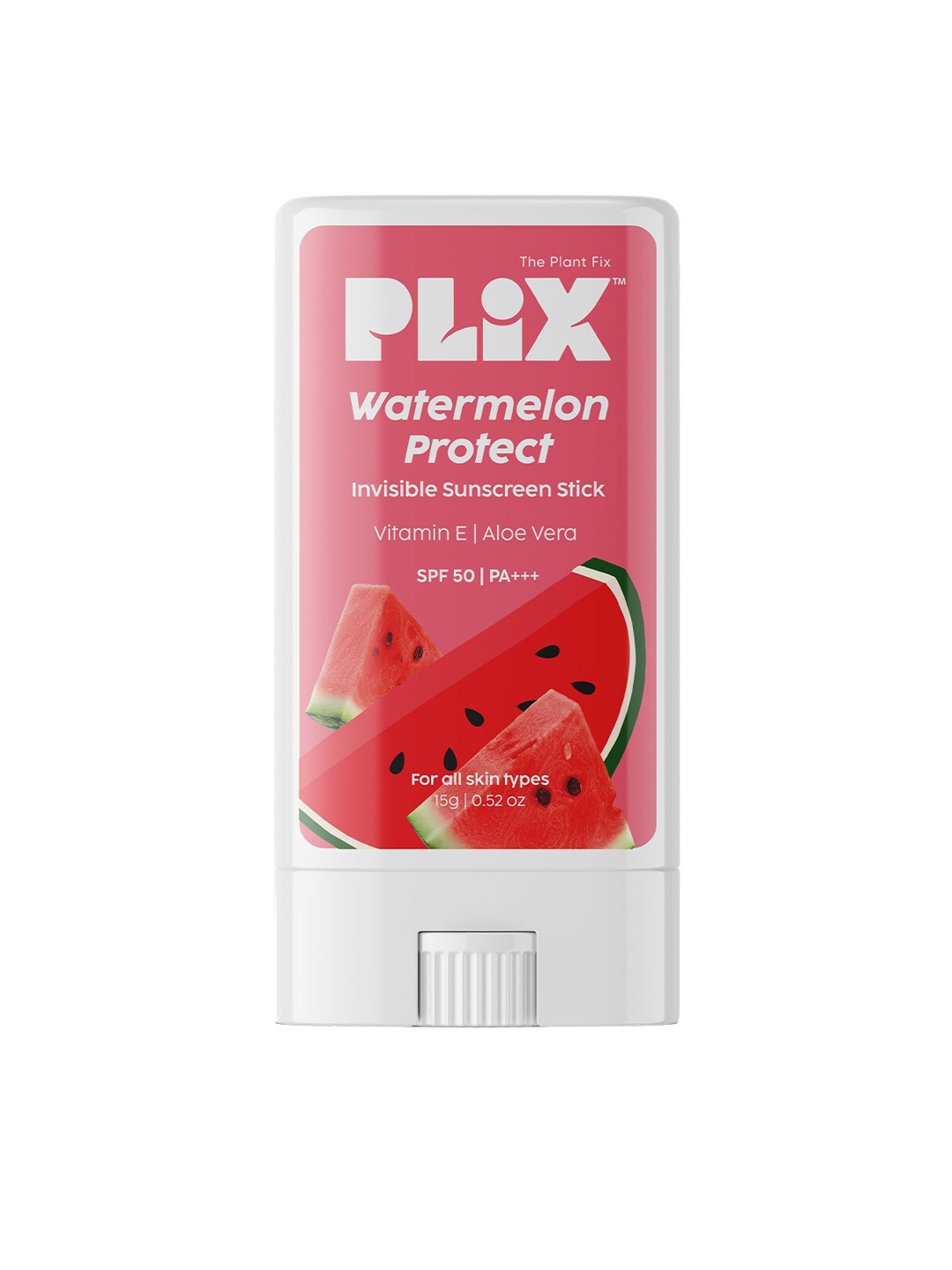 

PLIX THE PLANT FIX Watermelon Protect Invisible Sunscreen Stick With SPF 50 PA +++ - 15g, Pink