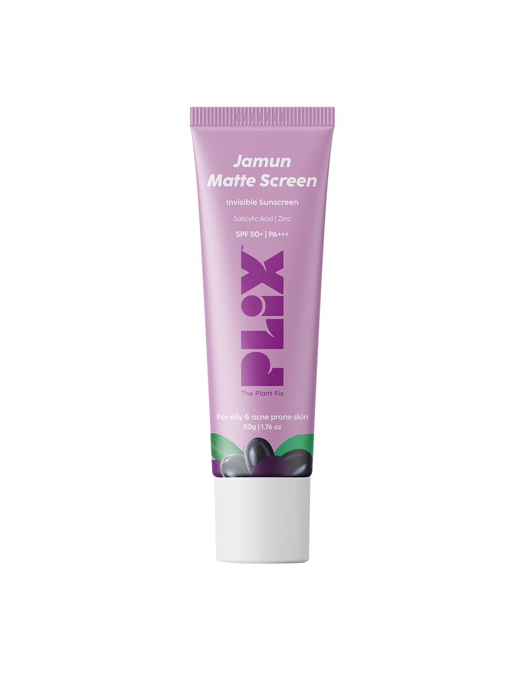 

PLIX THE PLANT FIX Jamun Matte Screen Invisible Lightweight Sunscreen SPF50+ PA+++ - 50 g, Purple