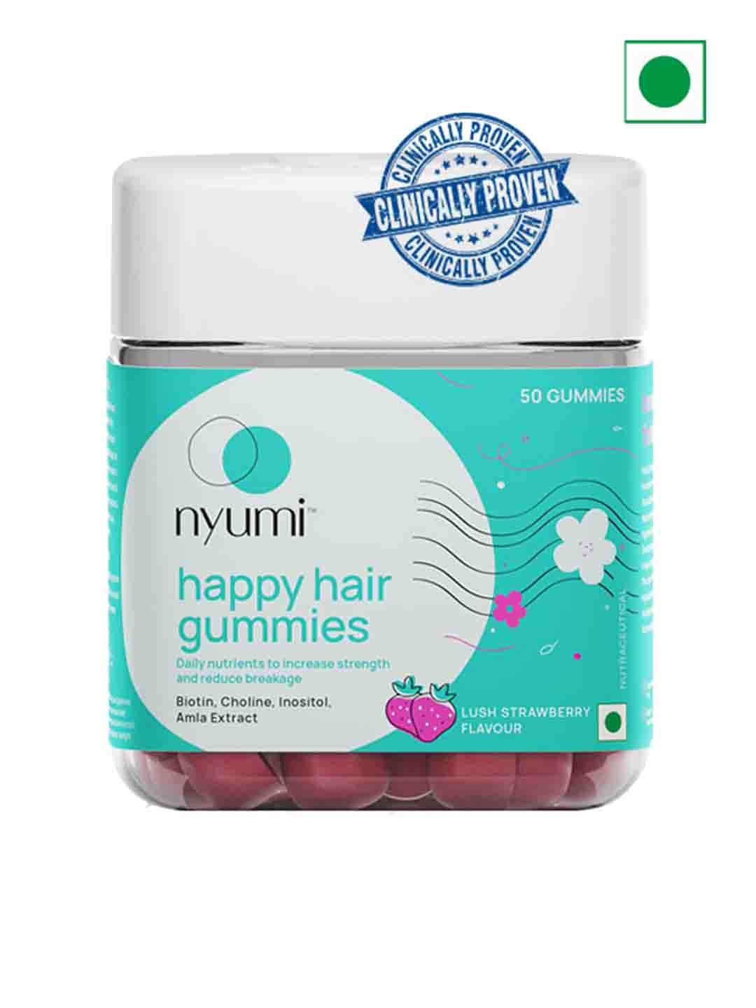 

NYUMI Biotin Hair Gummies for Strong & Shiny Hair- 50 Gummies, Blue