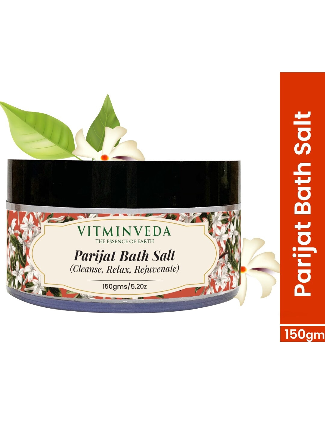 

VITMINVEDA Natural Parijat Bath Salt - 150 g, Red