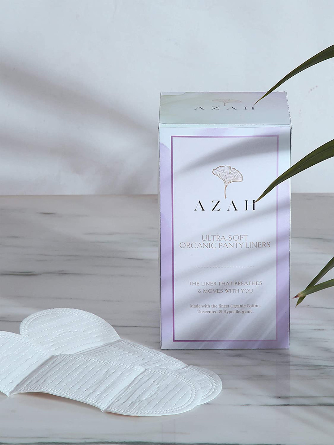 

AZAH Set of 2 Ultra Soft Organic Cotton Panty Liners - 40 Pcs Each, White