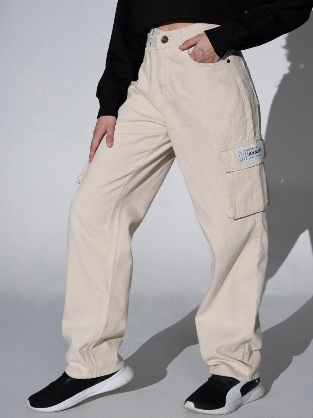 

Hubberholme Women Clean Look High-Rise Pure Cotton Jeans, Off white
