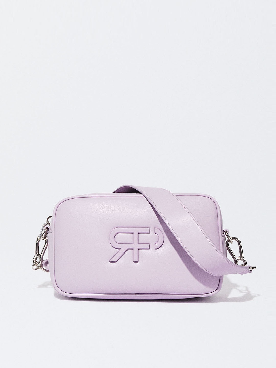 

PARFOIS Structured Sling Bag with Detachable Strap, Violet