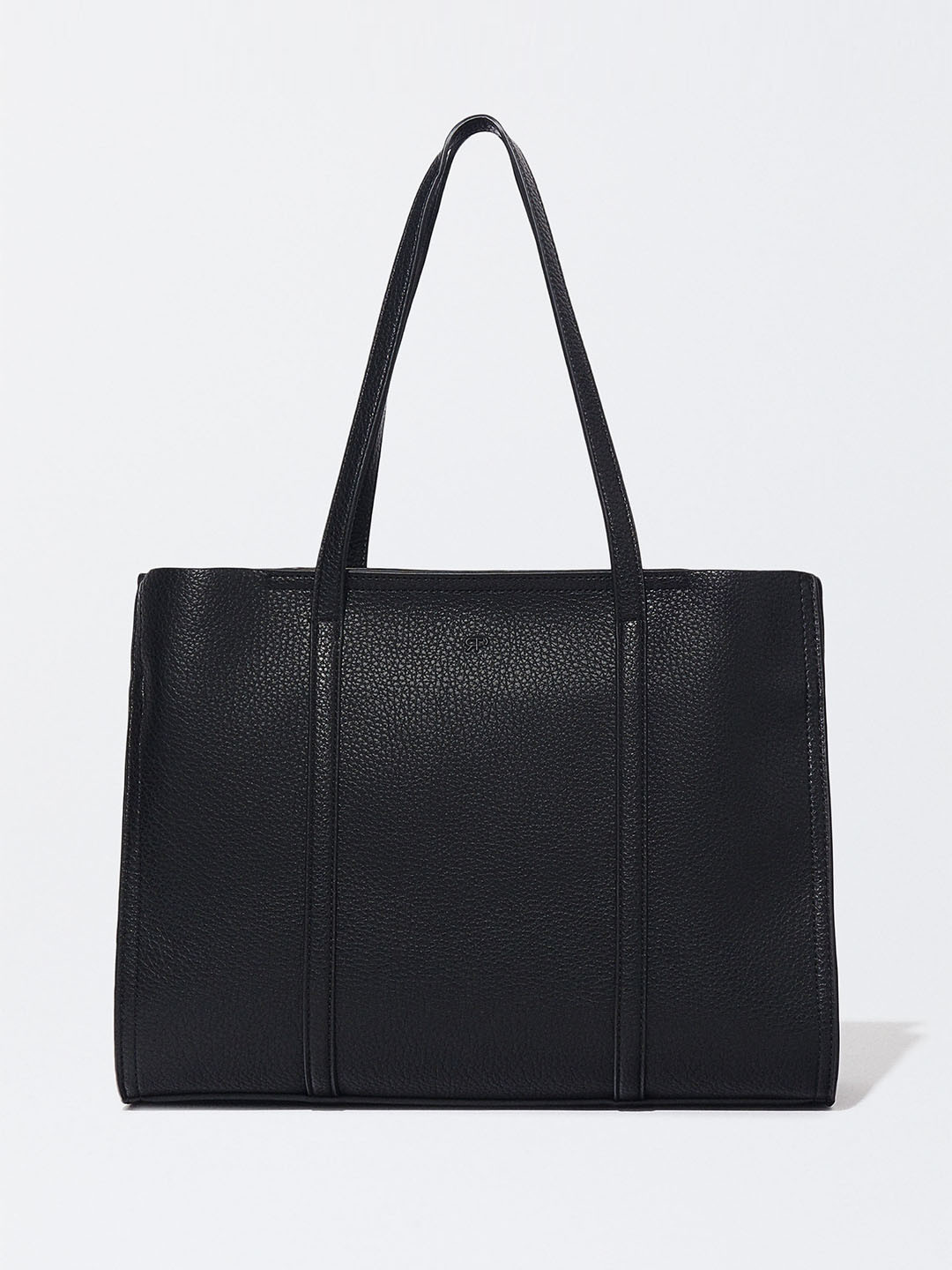 

PARFOIS Textured Structured Shoulder Bag, Black