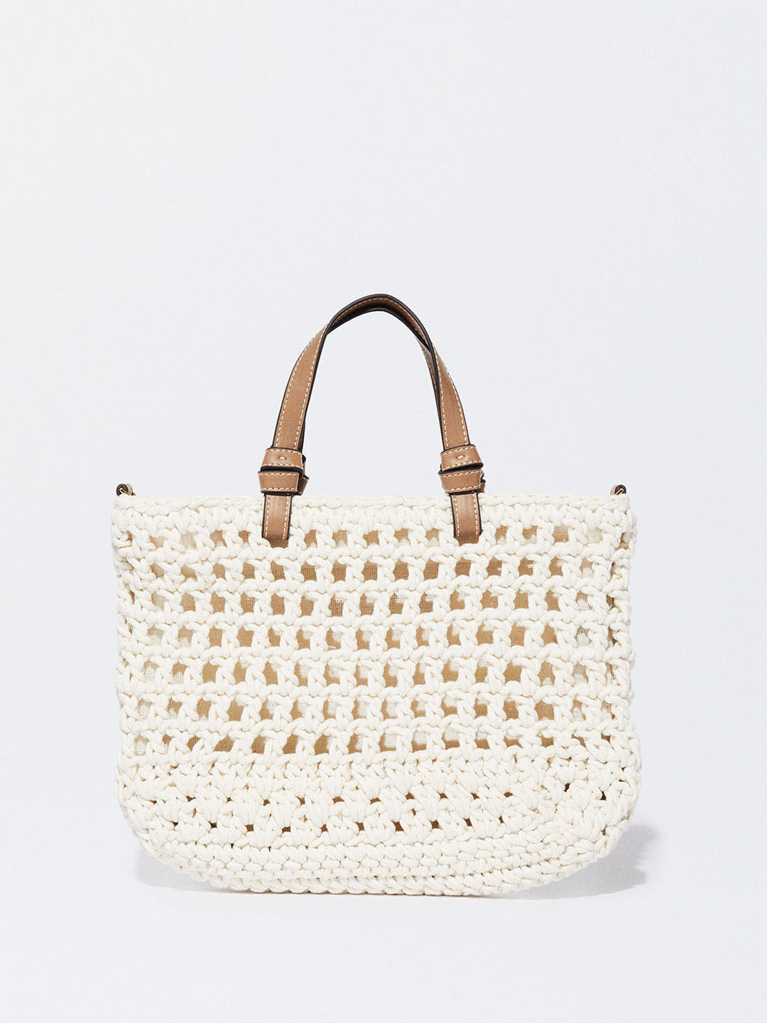 

PARFOIS Women Woven Structured Handheld Bag, Off white