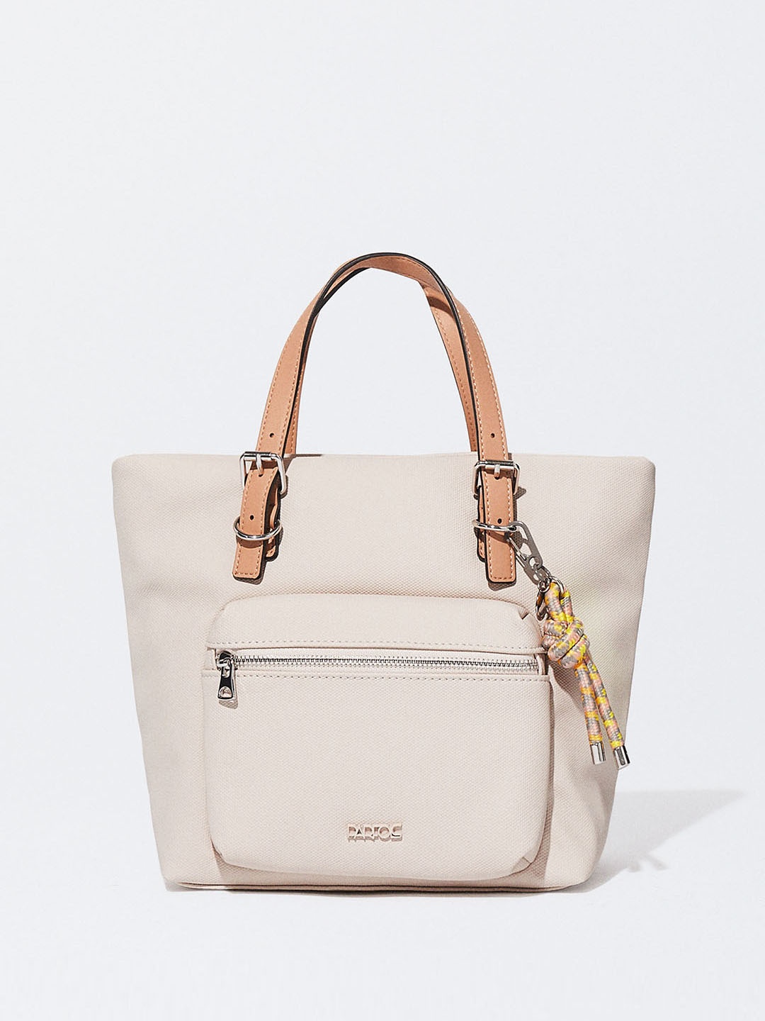 

PARFOIS Textured Structured Handheld Bag, Off white