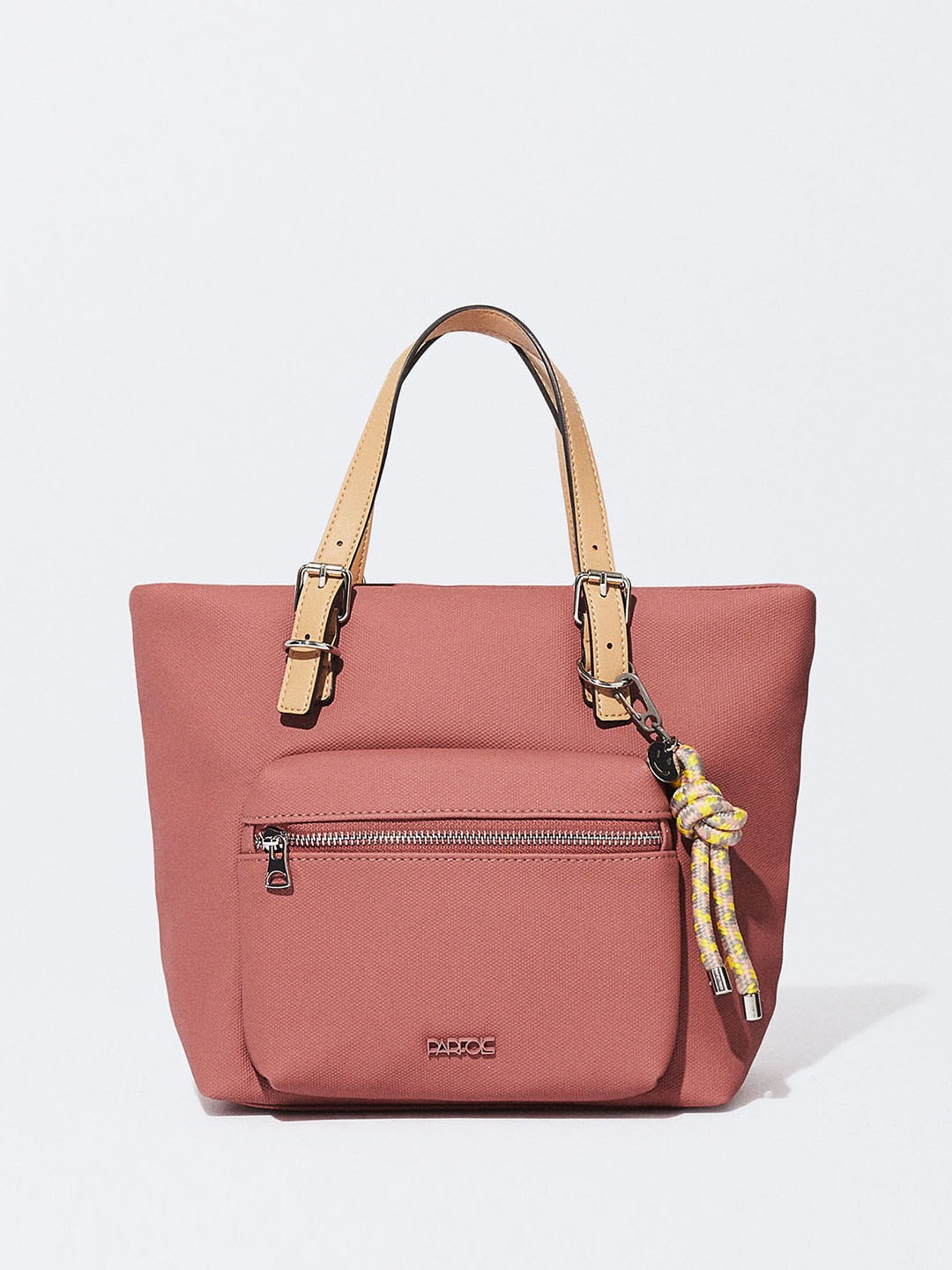 

PARFOIS Textured Structured Handheld Bag, Pink