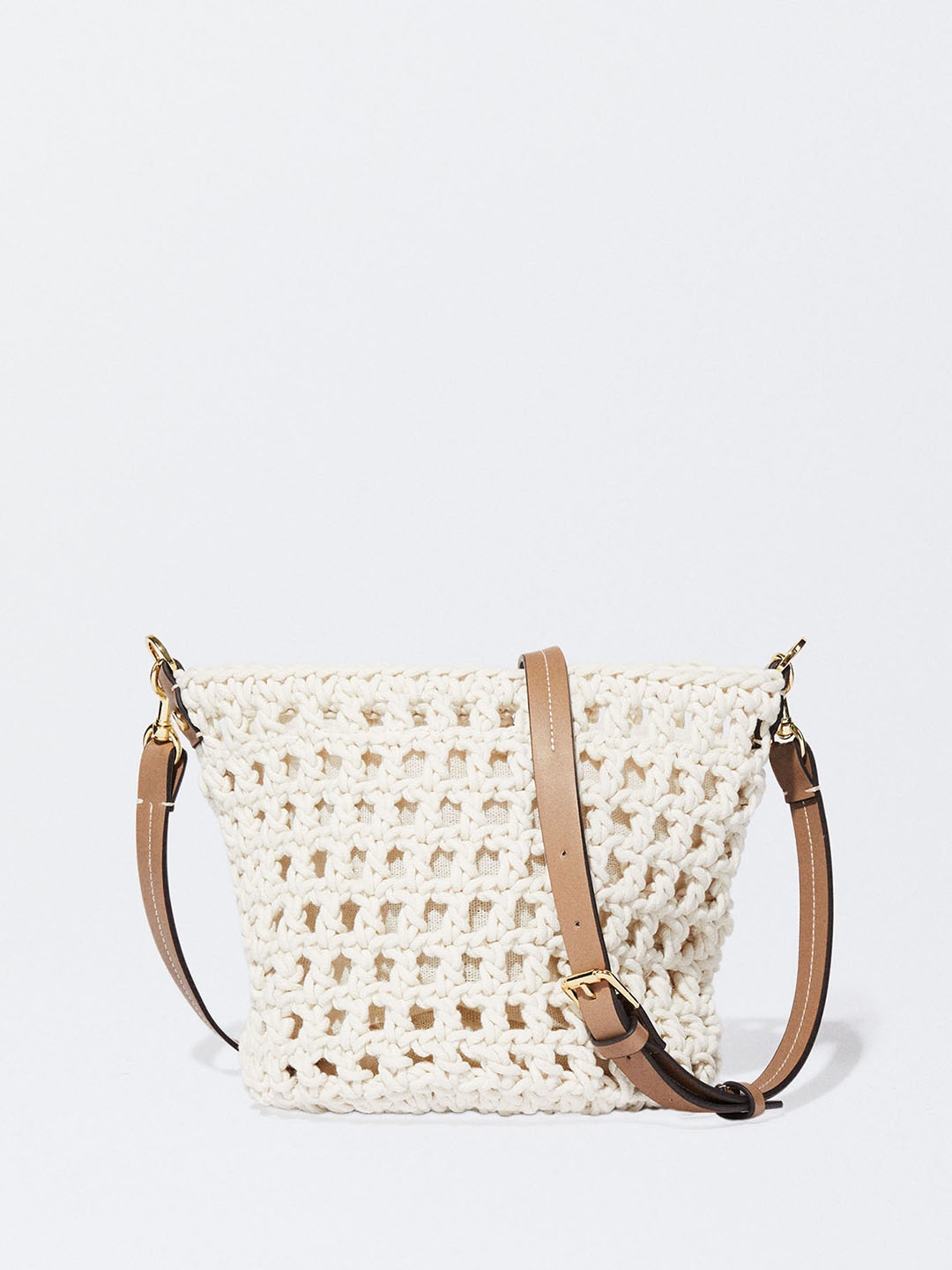 

PARFOIS Women Structured Bucket Sling Bag, Off white