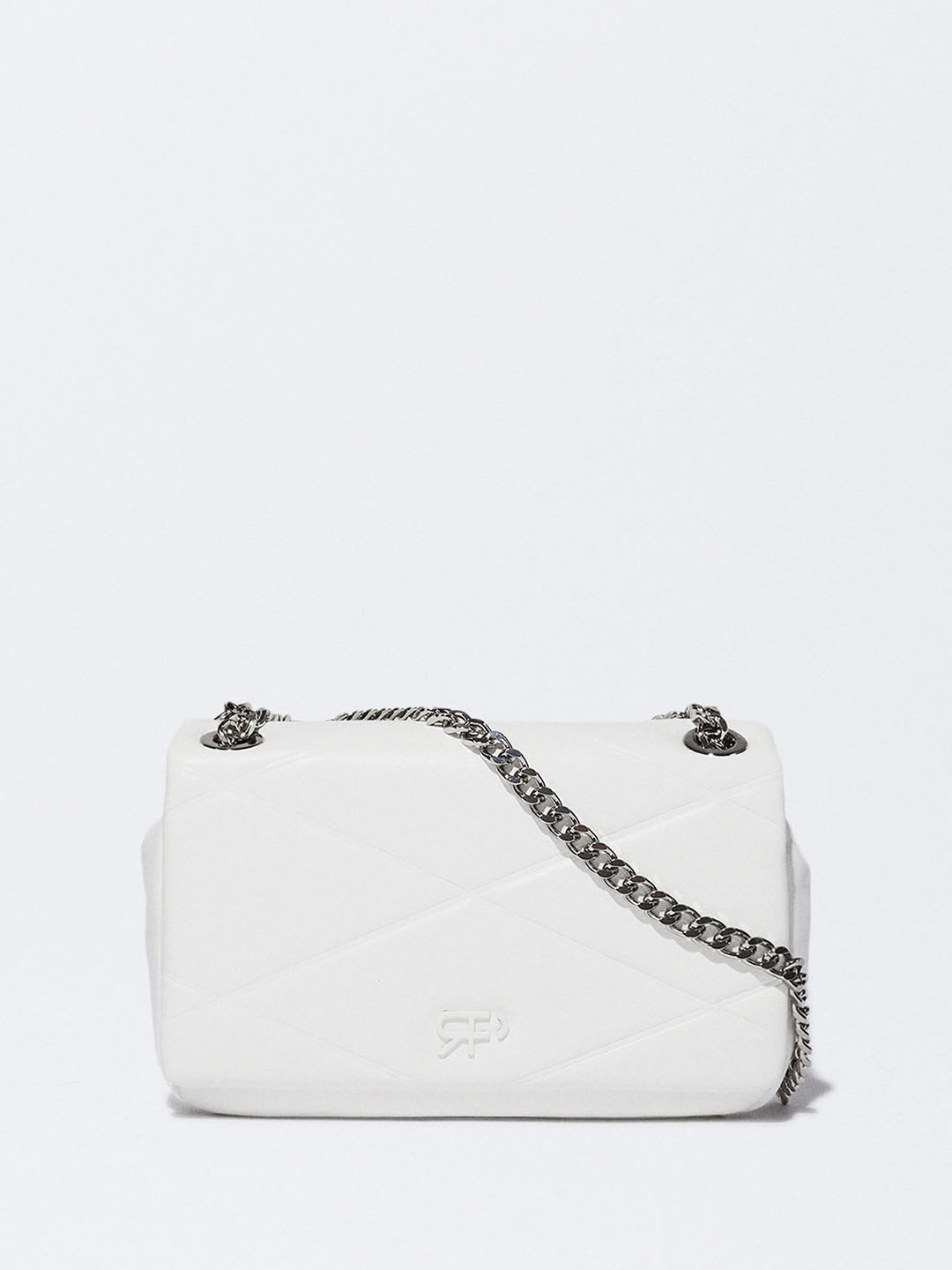 

PARFOIS Structured Shoulder Bag With Quilted Detail, White