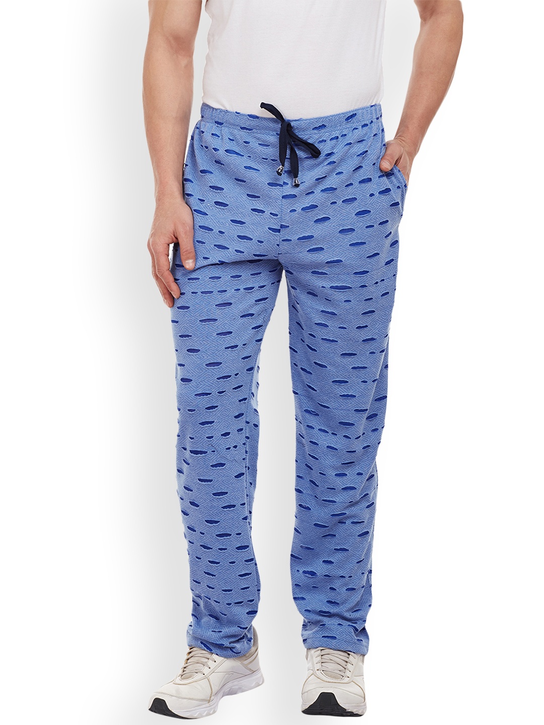 

Vimal Men Turquoise Blue Ripped Track Pants