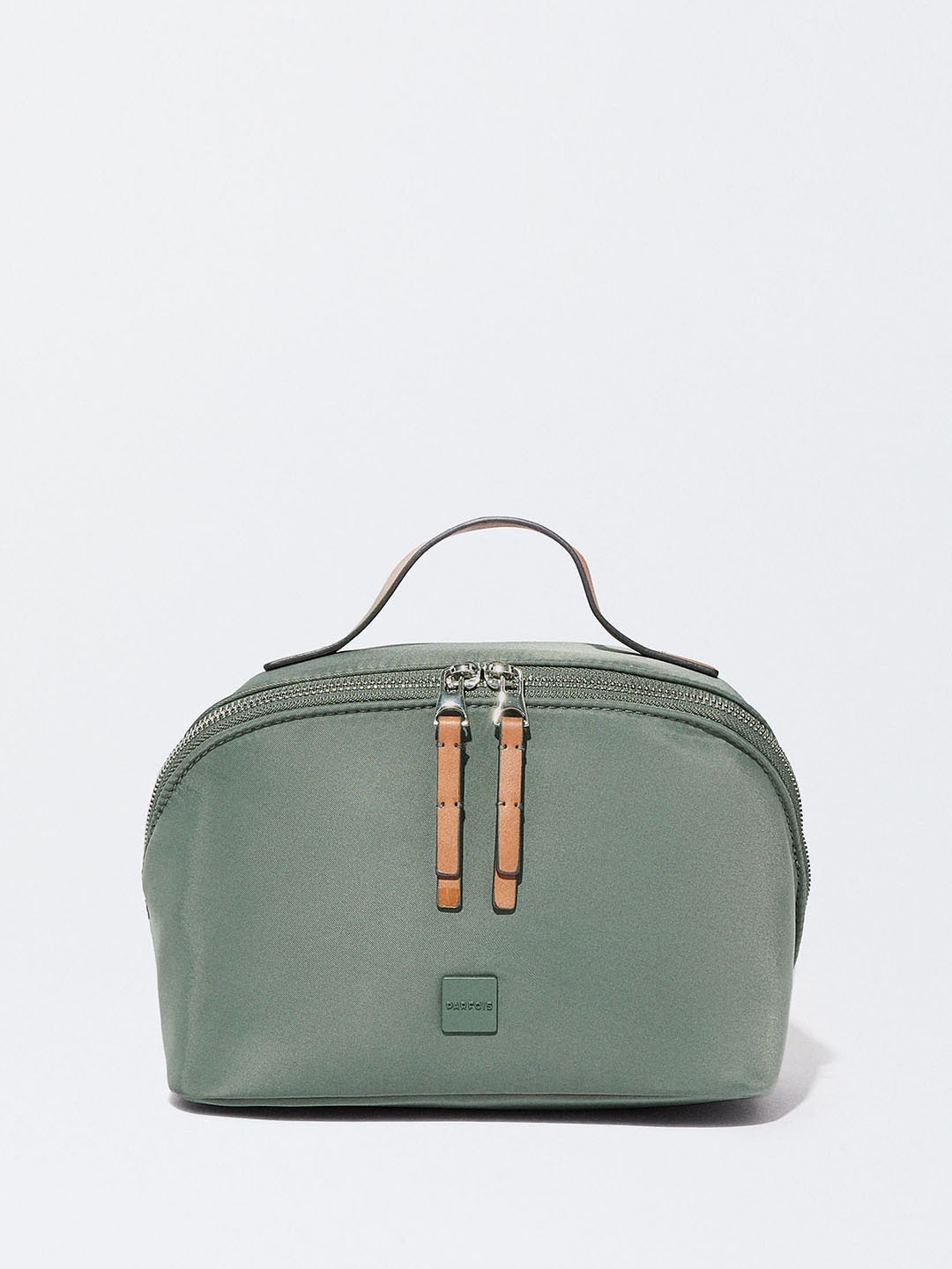 

PARFOIS Women Brand Logo Detail Cosmetic Pouch, Sea green
