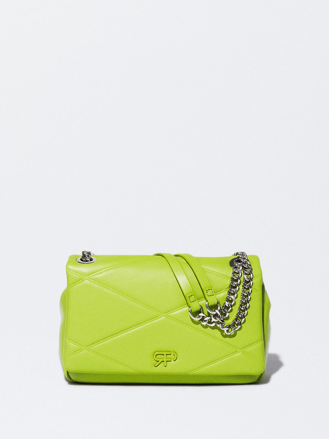 

PARFOIS Geometric Textured Structured Shoulder Bag, Green