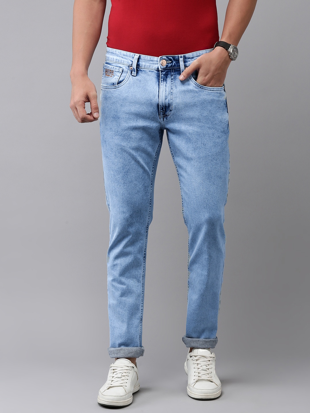 

U.S. Polo Assn. Denim Co. Men Slim Fit Stretchable Jeans, Blue