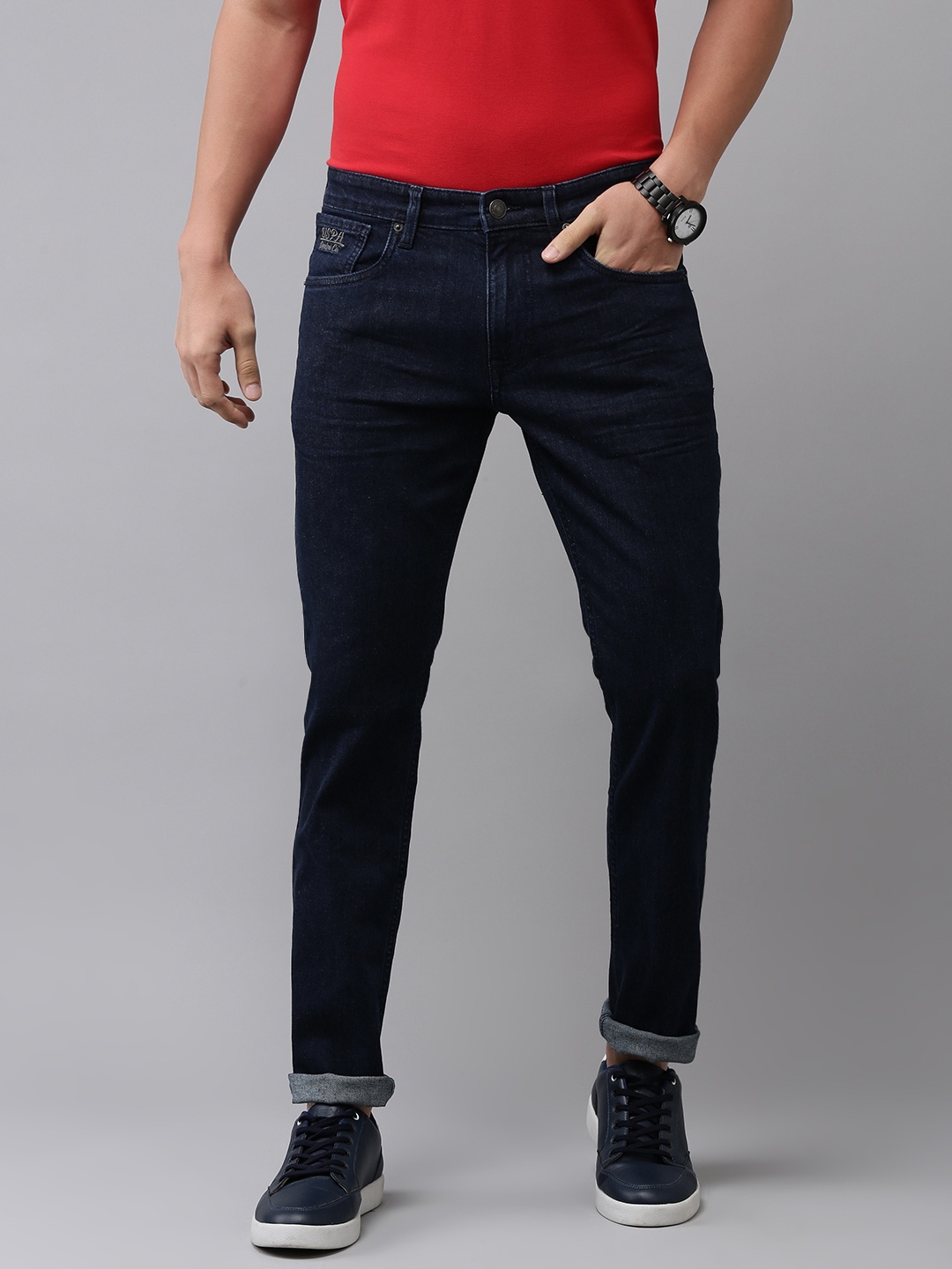 

U.S. Polo Assn. Denim Co. Men Slim Fit Stretchable Jeans, Blue