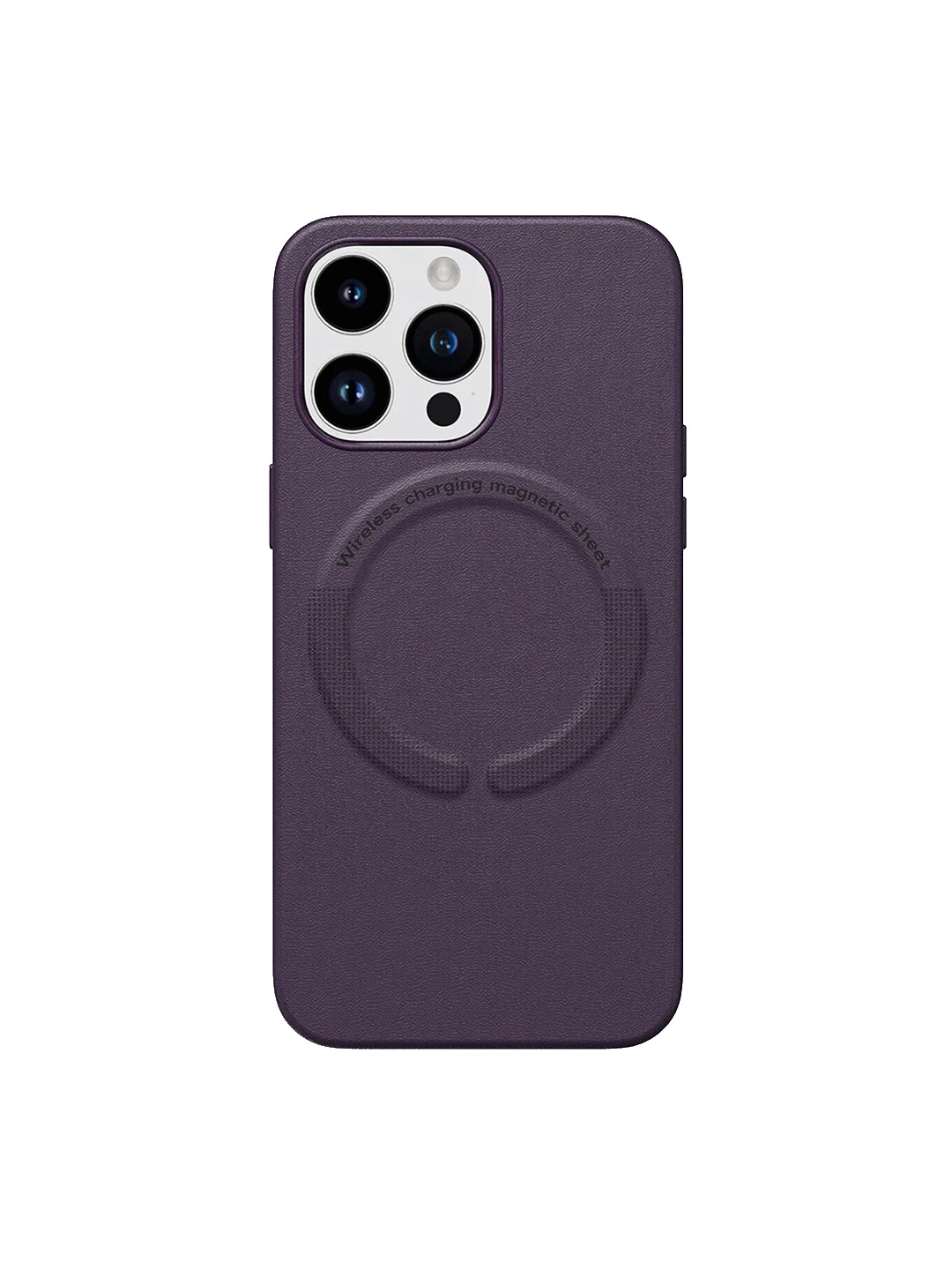 

TREEMODA iPhone 13 Pro Leather Back Case, Purple