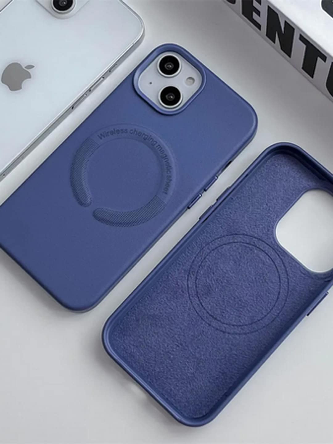 

TREEMODA iPhone 14 Leather Back Case, Lavender