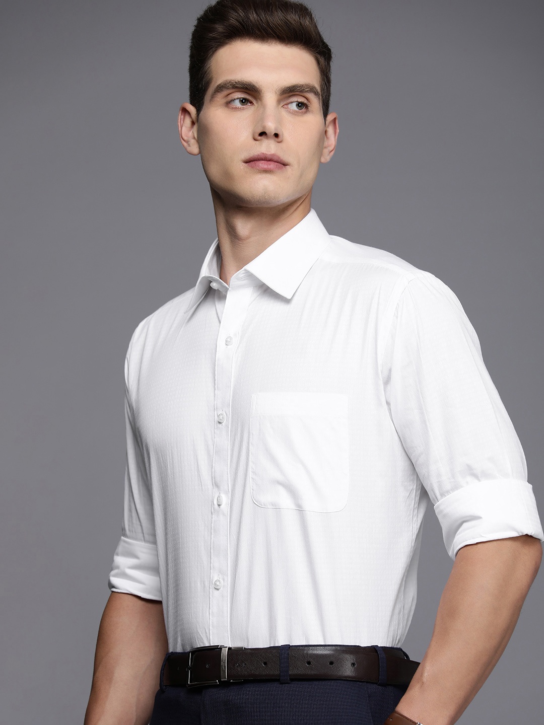 

Raymond Slim Fit Pure Cotton Formal Shirt, White