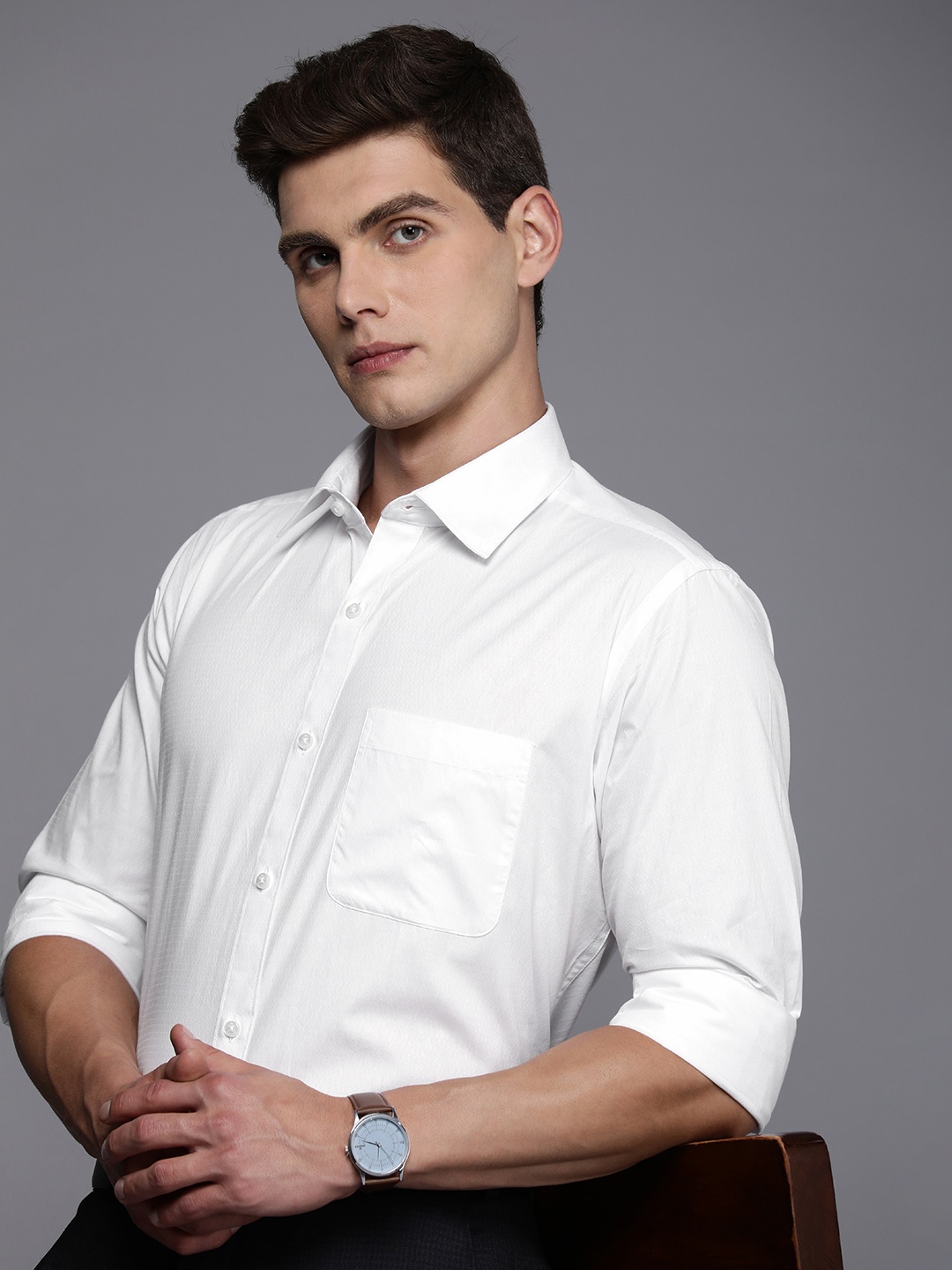 

Raymond Slim Fit Pure Cotton Formal Shirt, White