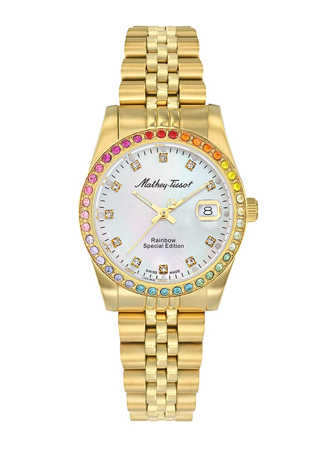 

Mathey-Tissot Women Swiss Made Rainbow Special Edition Analog Watch for WomenD809PQYI, White