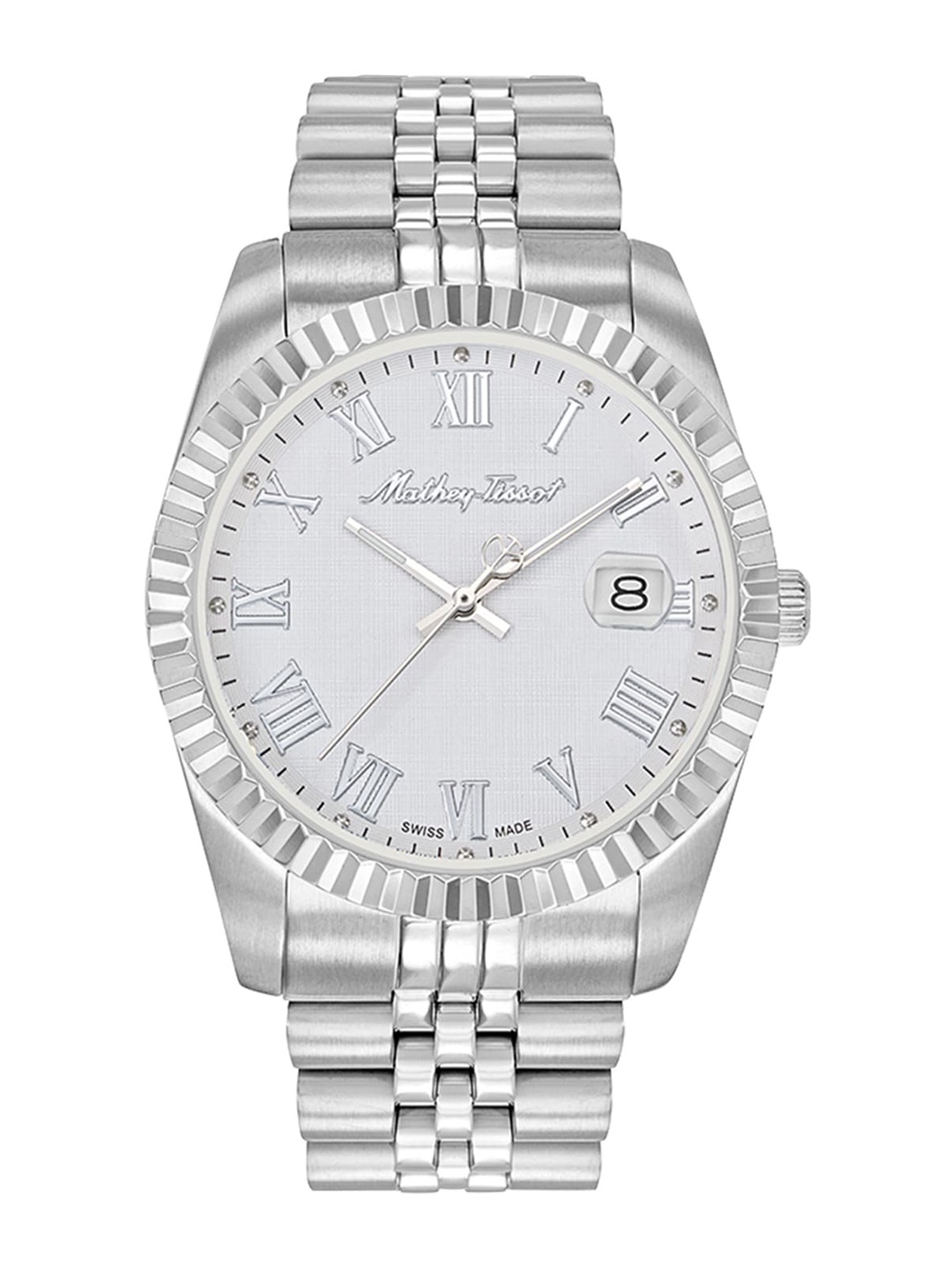 

Mathey-Tissot Swiss Made Men Embellished Dial Analogue Watch H810ABR, Silver