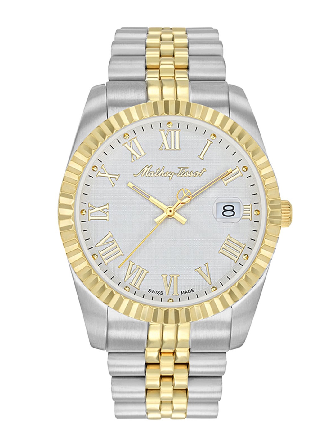 

Mathey-Tissot Men Swiss Made Edmond Quartz Watch H810BBR, Silver