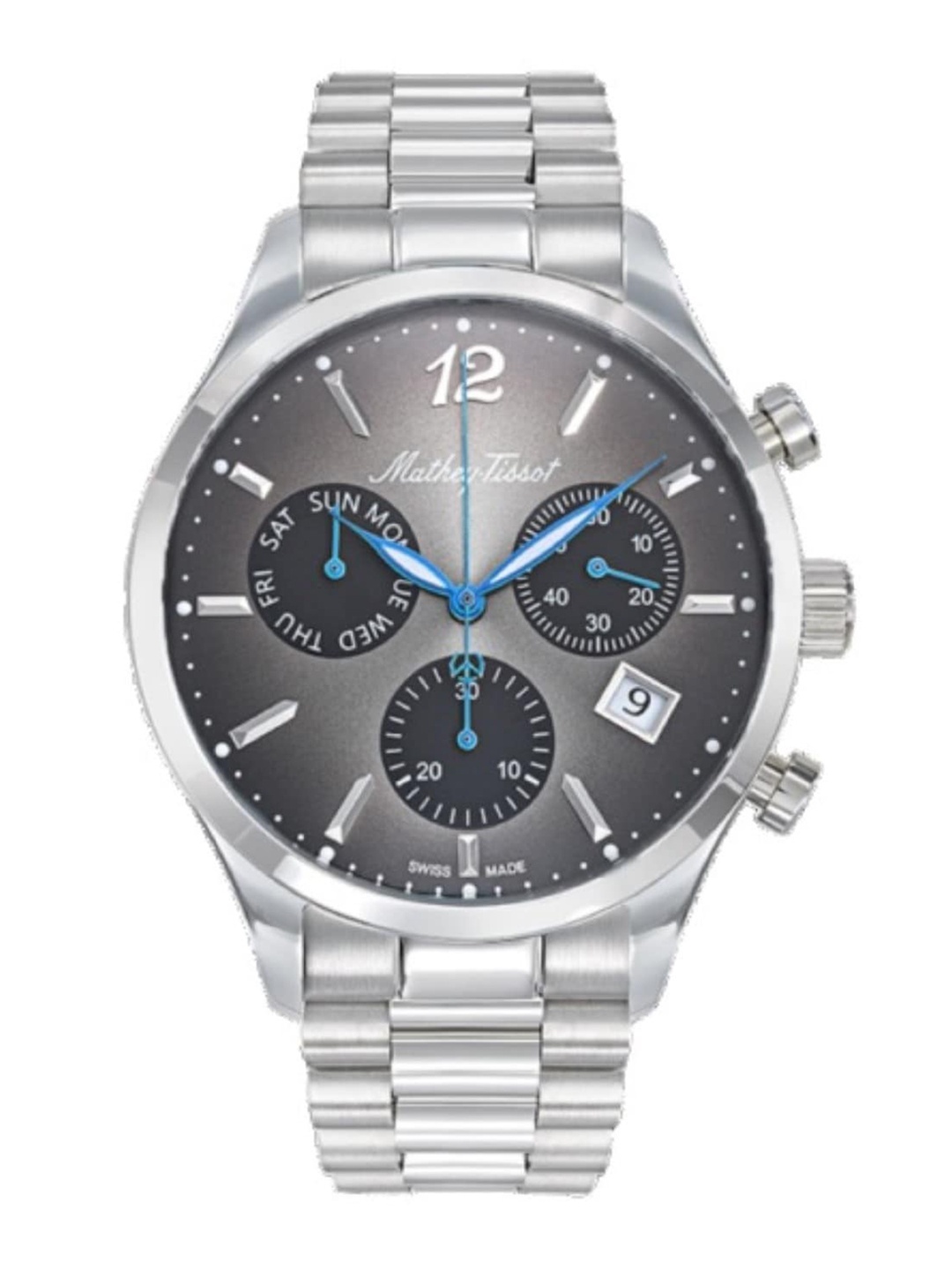 

Mathey-Tissot Men Swiss Made Grey Dial Chronograph Watch - H411CHAN