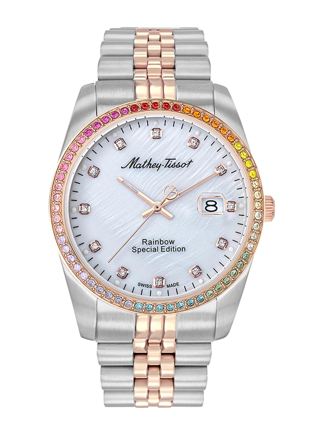 

Mathey-Tissot Men Swiss Made Rainbow Special Edition Analog Watch H809BQI, White
