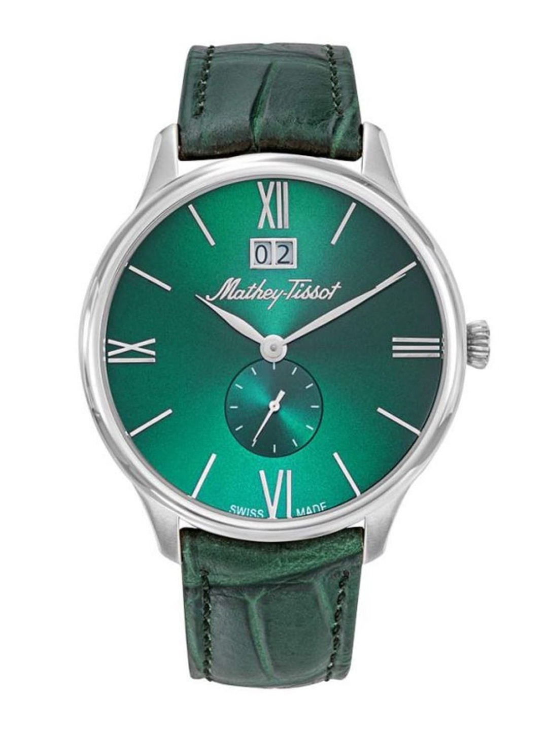 

Mathey-Tissot Men Dial & Stainless Steel Textured Straps Analogue Watch H1886QAV, Green