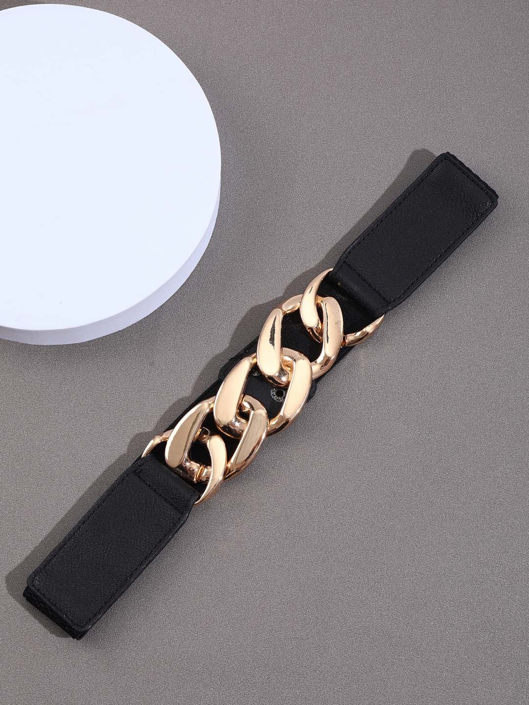 

Shining Diva Fashion Women Embellished Belt, Black