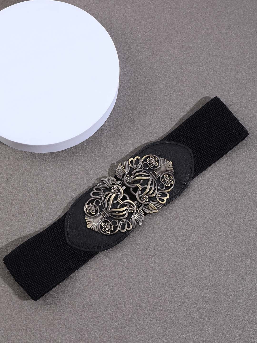 

Shining Diva Fashion Women Embellished Belt, Black